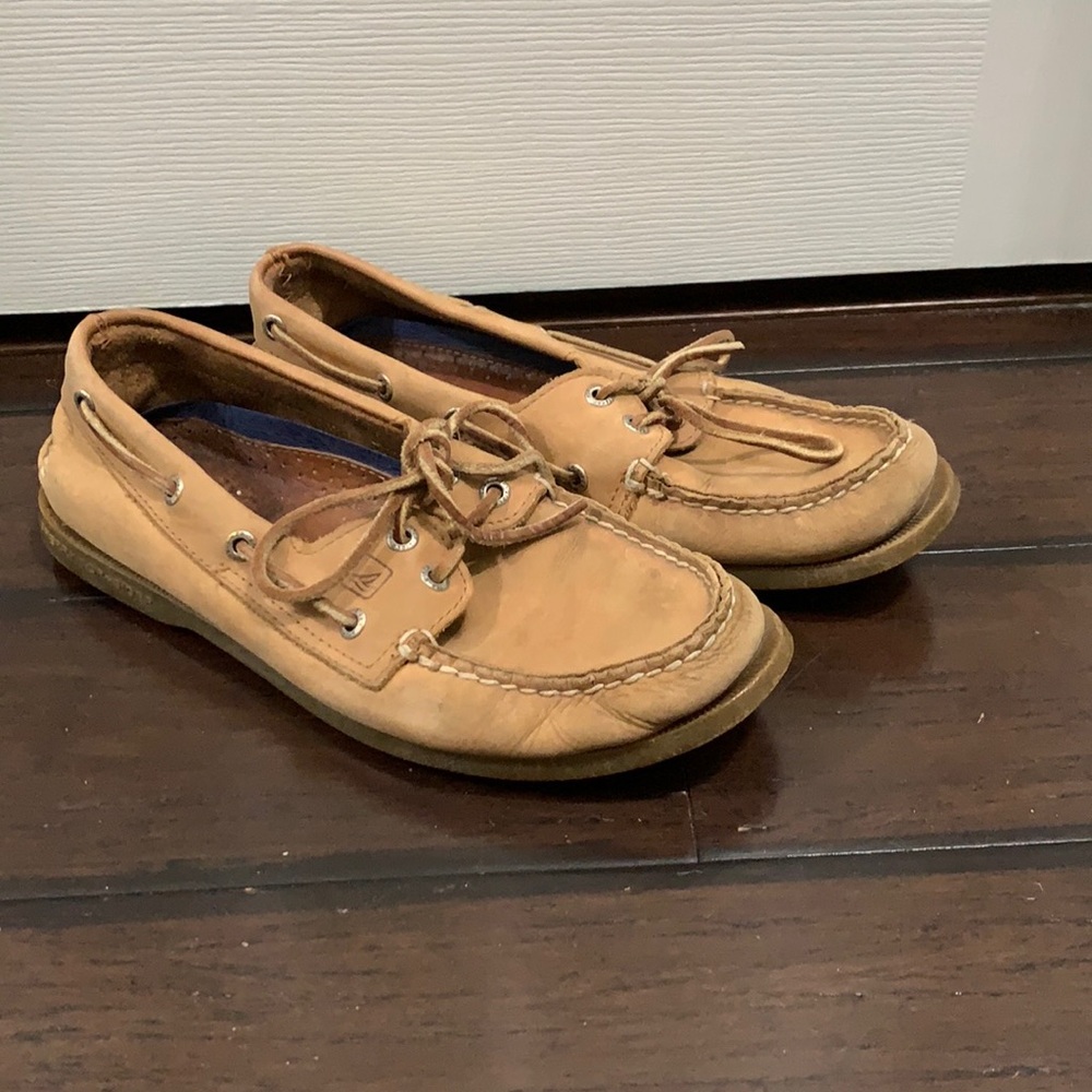 Sperry Brown Leather Topsider Loafers Size 8